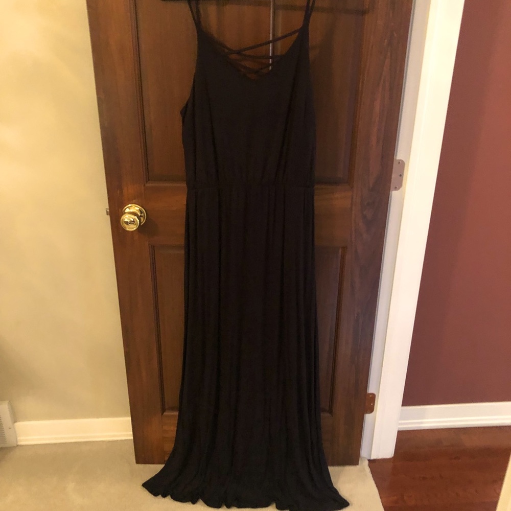 Maurices spaghetti strap black maxi dress